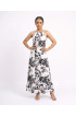 Hand Painted Rayon Halter Dress Hand Painted Rayon Halter Dress